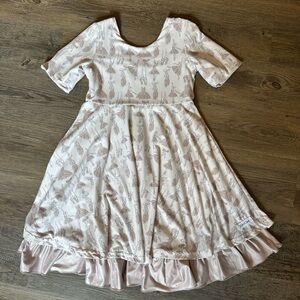 REVERSIBLE Light Pink Kids Dress with Ruffle Hem. Evie’s Closet Clothing